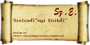 Szolcsányi Enikő névjegykártya