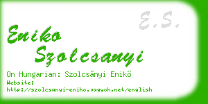 eniko szolcsanyi business card